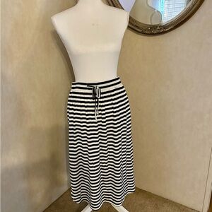 Like new, never worn, black & white stripe, Elastic waist